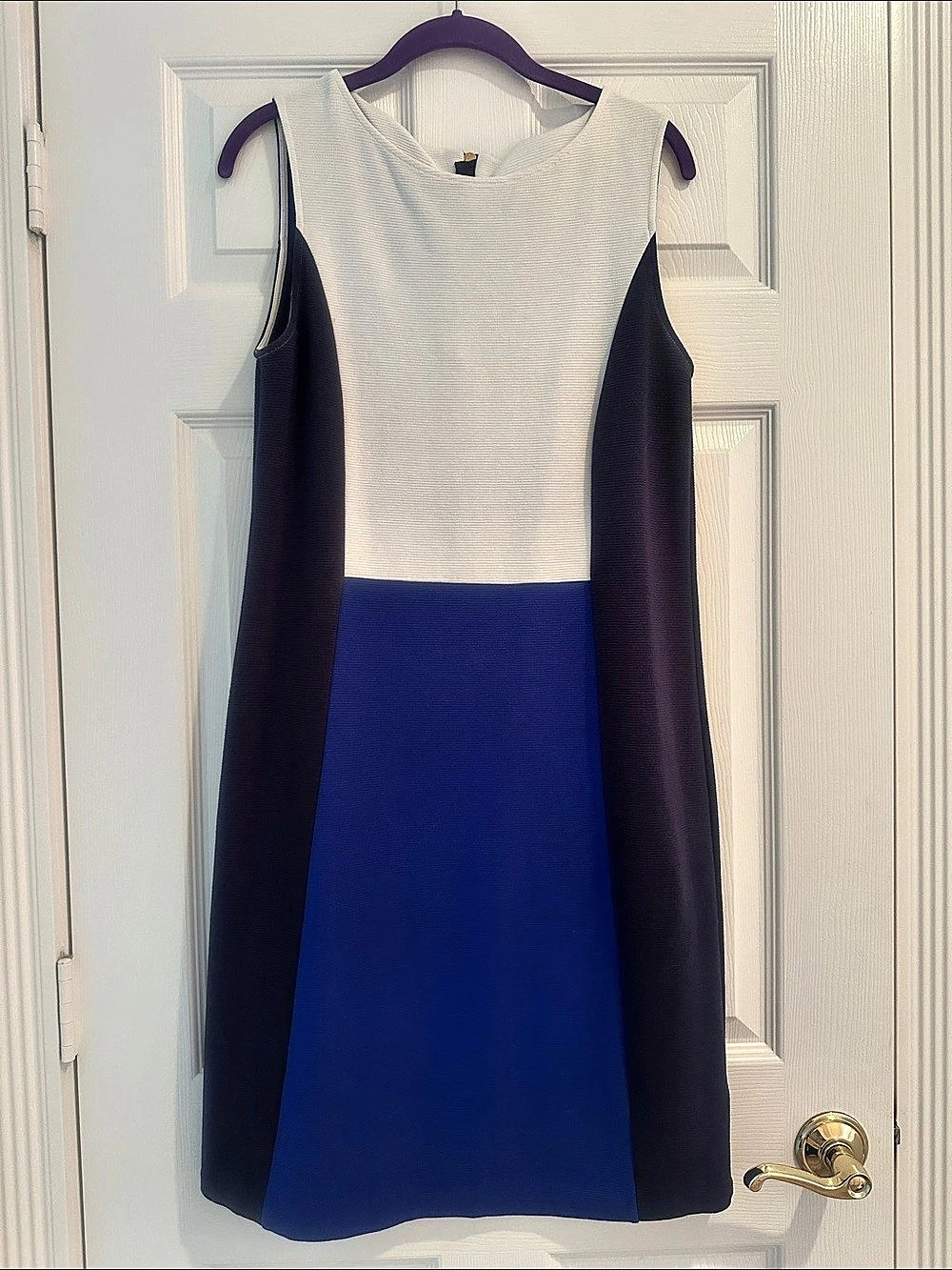 Boden Color Block Dress in Navy, Blue and White